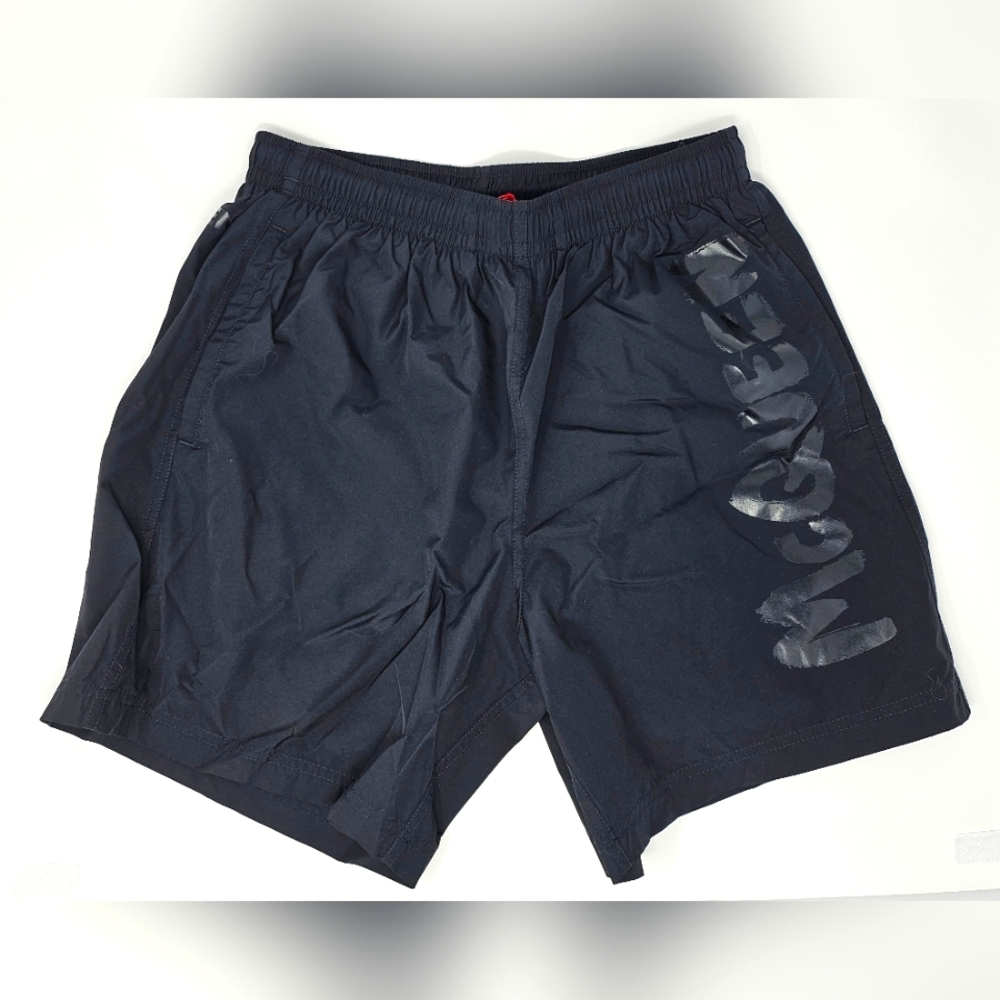 ❌️SOLD❌️ Alexander McQueen S 26 28 30 Black Graffiti Tonal Swim Shorts Trunks